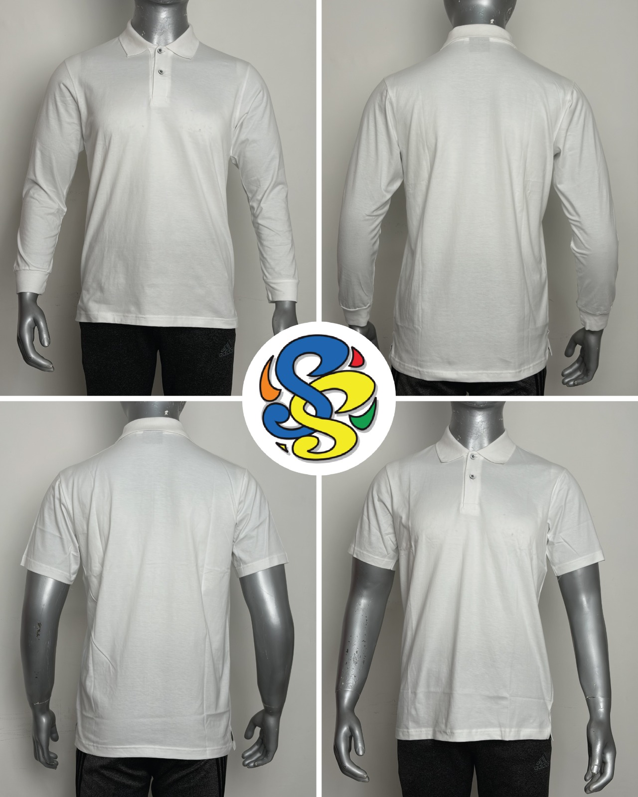 Polo Polos Ellanor Combed 24s Putih (Panjang)