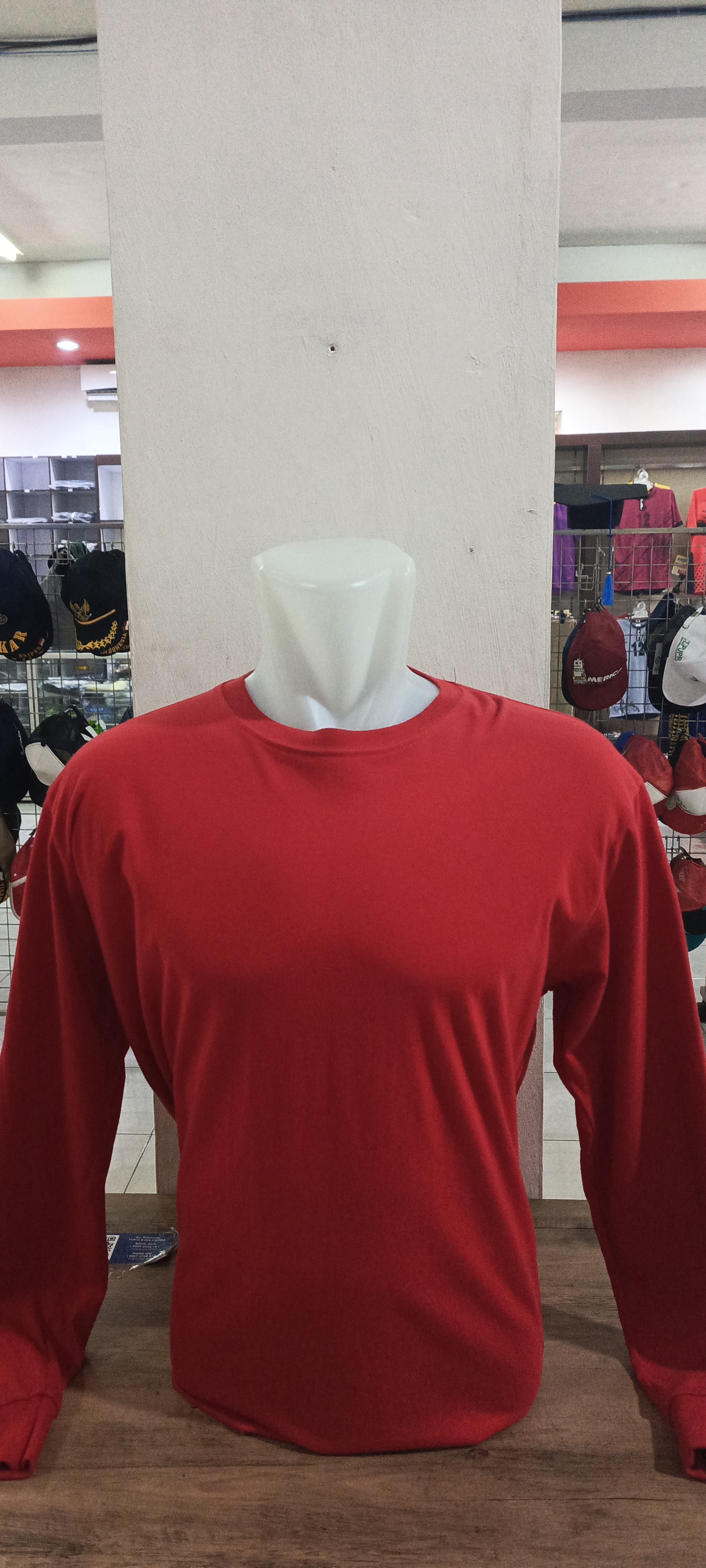 Kaos Oblong Ellanor Combed 24s Merah Cabe (Panjang)